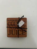 Coffee (n.) Survival Juice Wood Coaster Set