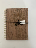 Floral Wood Cover Journal