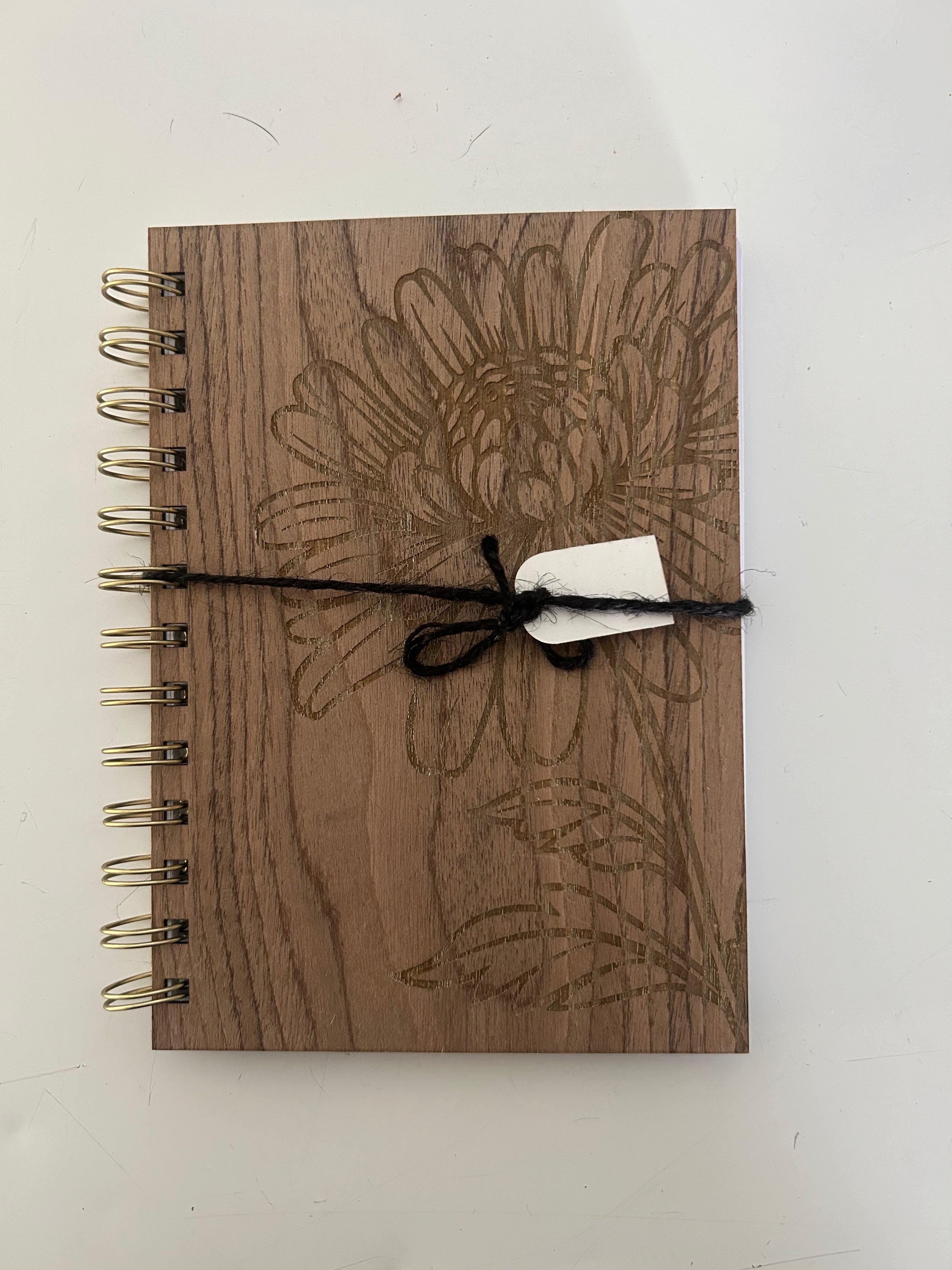 Floral Wood Cover Journal